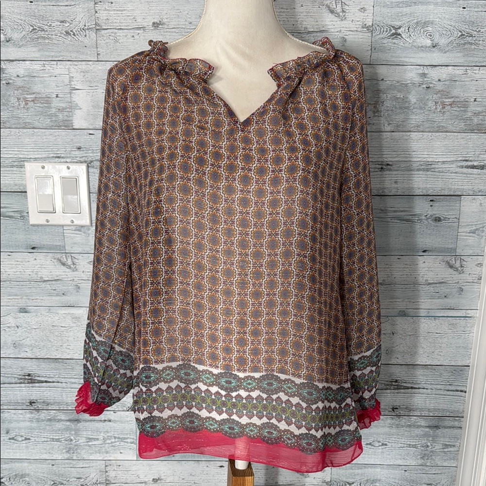 DYLAN CLOTHING SHEER BLOUSE